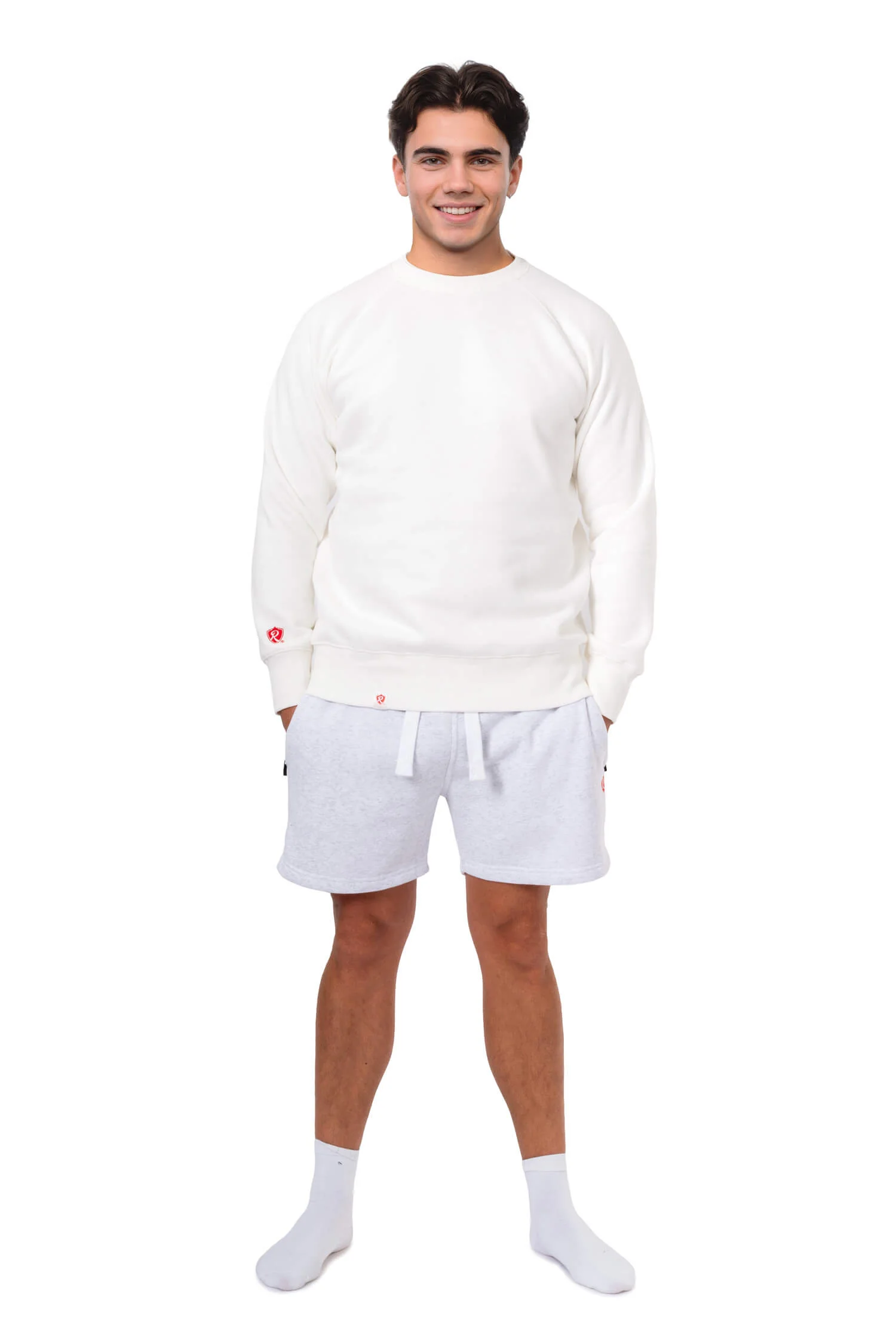 Crewneck - Modell Hvit Unisex